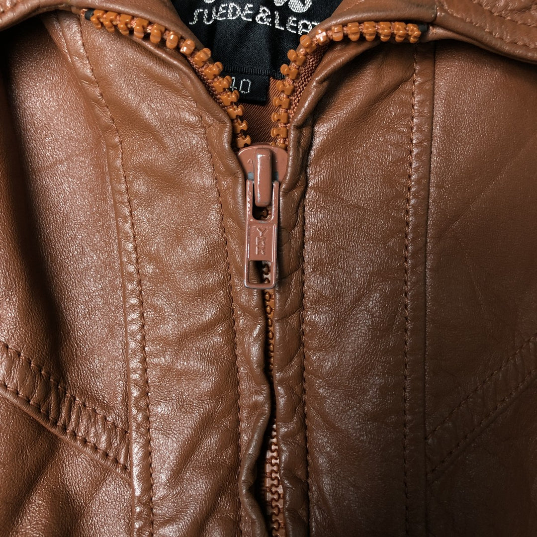 Wilsons Swing Top Leather Blouson Jacket, Women's Size M genuine leather red type reddish brown Vintage Second Hand