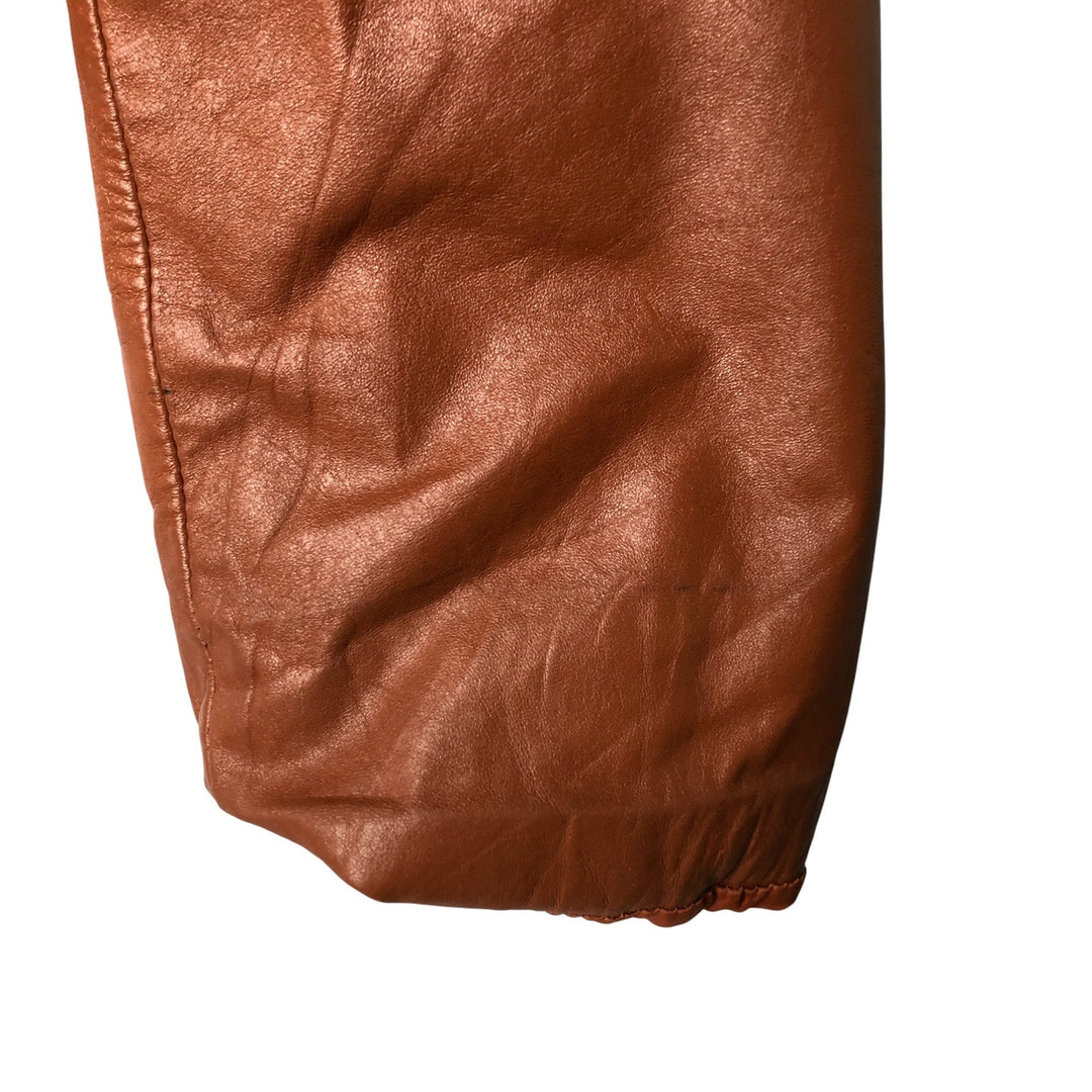 Wilsons Swing Top Leather Blouson Jacket, Women's Size M genuine leather red type reddish brown Vintage Second Hand