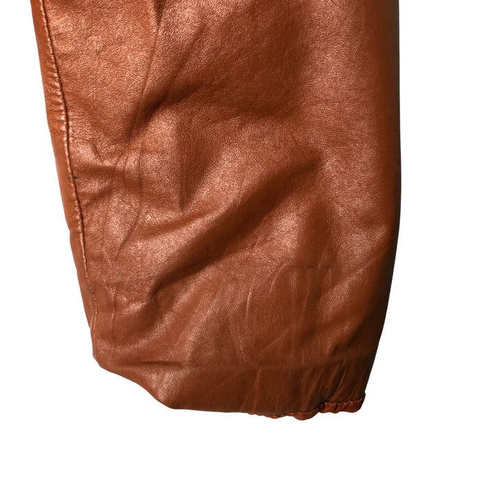 Wilsons Swing Top Leather Blouson Jacket, Women's Size M genuine leather red type reddish brown Vintage Second Hand