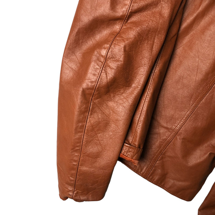 Wilsons Swing Top Leather Blouson Jacket, Women's Size M genuine leather red type reddish brown Vintage Second Hand