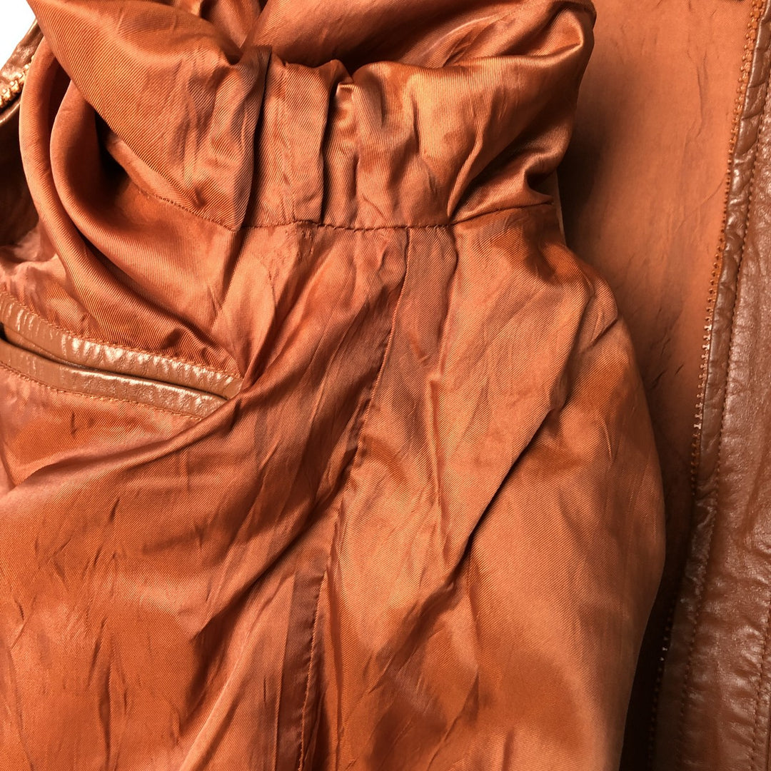 Wilsons Swing Top Leather Blouson Jacket, Women's Size M genuine leather red type reddish brown Vintage Second Hand