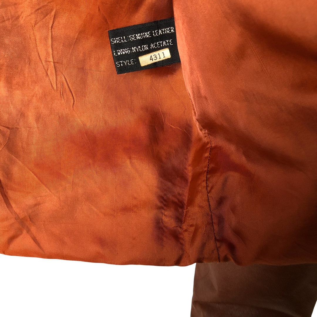 Wilsons Swing Top Leather Blouson Jacket, Women's Size M genuine leather red type reddish brown Vintage Second Hand