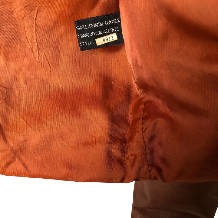 Wilsons Swing Top Leather Blouson Jacket, Women's Size M genuine leather red type reddish brown Vintage Second Hand