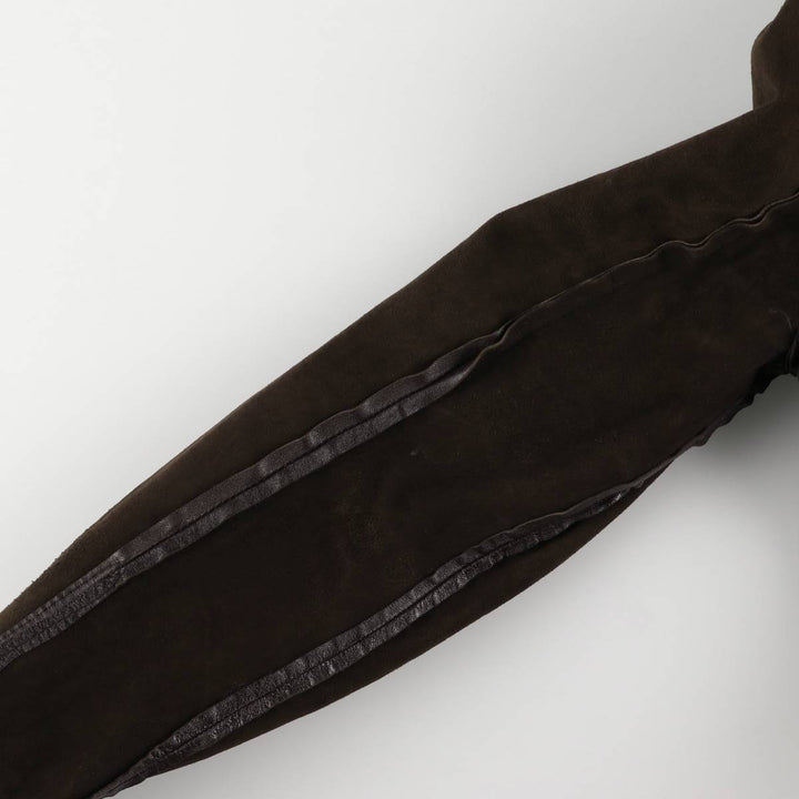 Leather blouson jacket, women's size S unclear brown type Vintage Second Hand