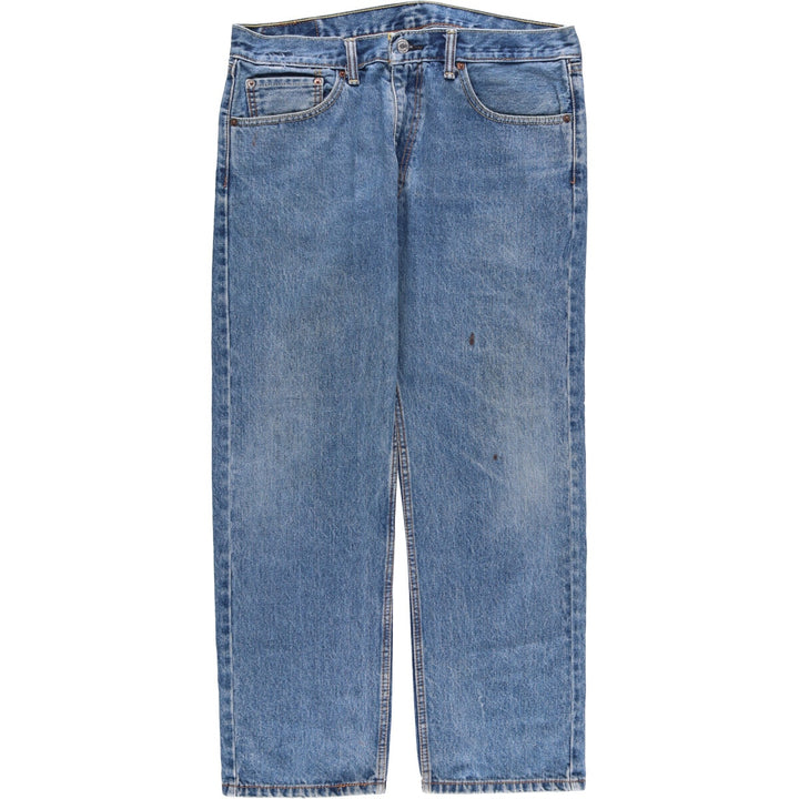 Levi's 505 tapered denim pants for men, size w38 cotton blue type Vintage Second Hand