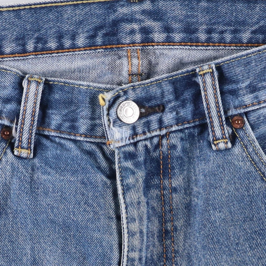 Levi's 505 tapered denim pants for men, size w38 cotton blue type Vintage Second Hand