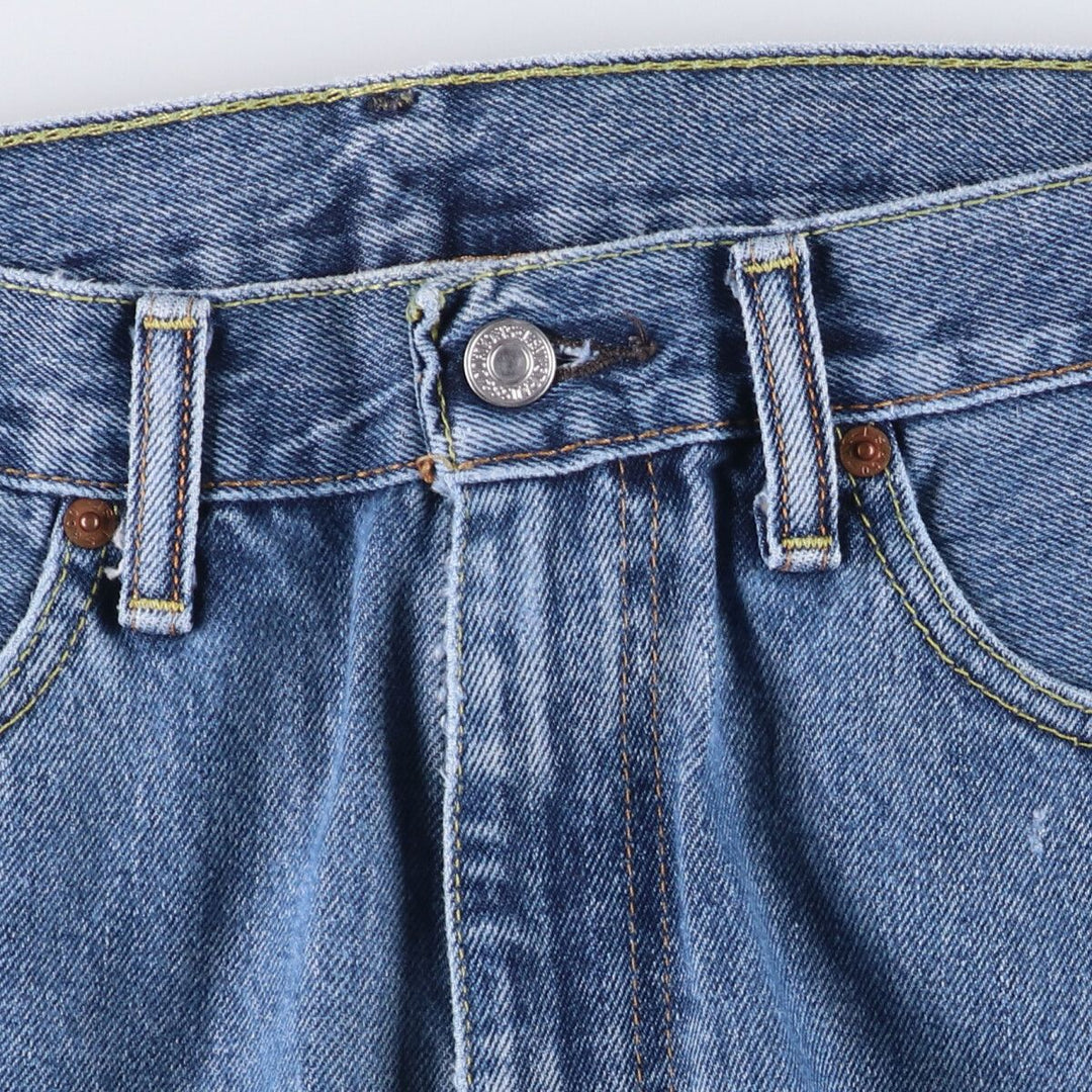 Levi's 505 tapered denim pants for men, size w37 cotton blue type Vintage Second Hand
