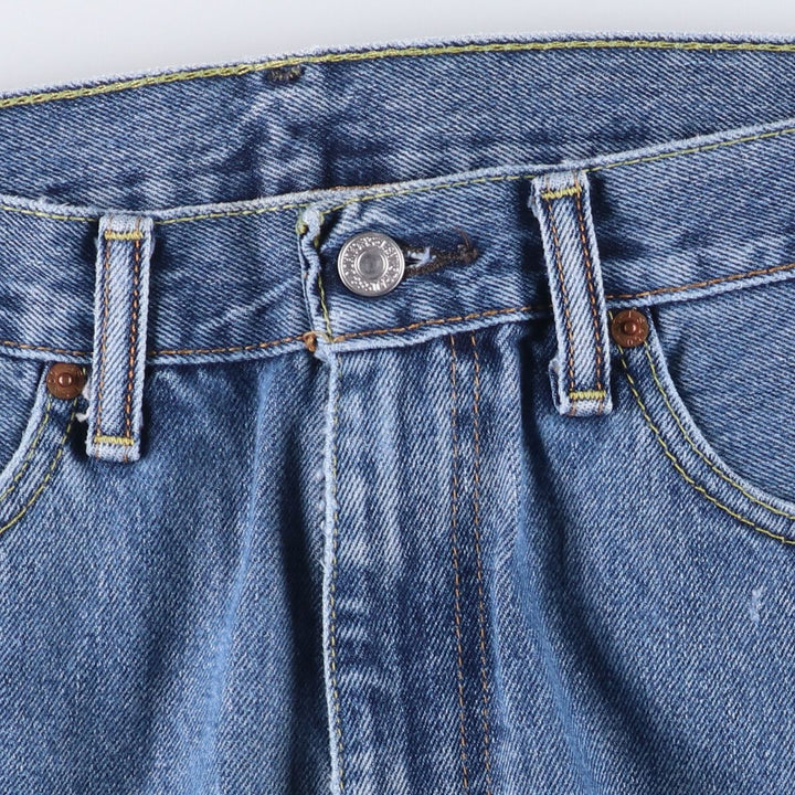 Levi's 505 tapered denim pants for men, size w37 cotton blue type Vintage Second Hand