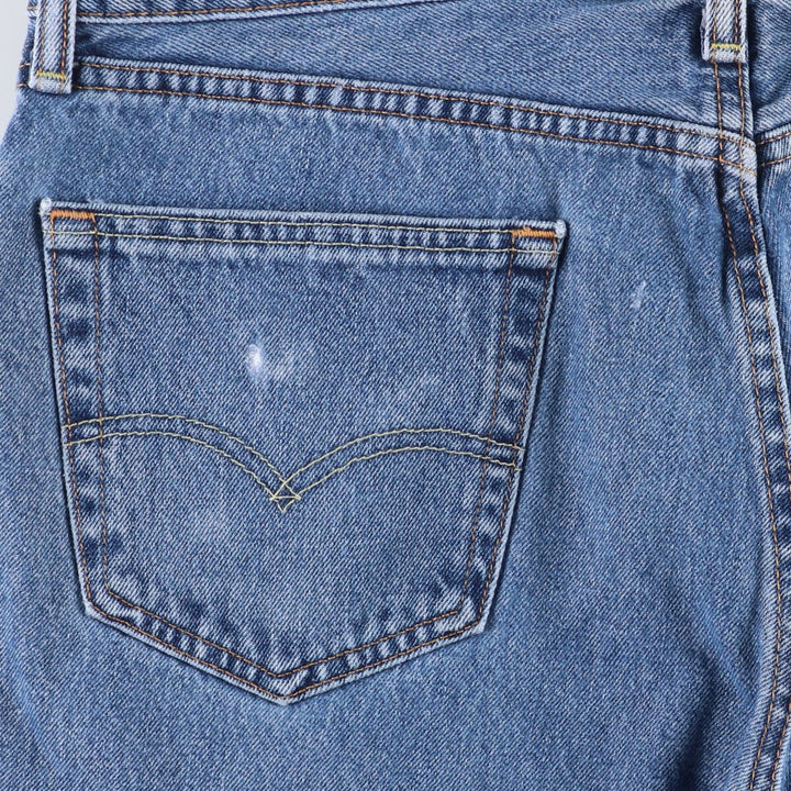 Levi's 505 tapered denim pants for men, size w37 cotton blue type Vintage Second Hand