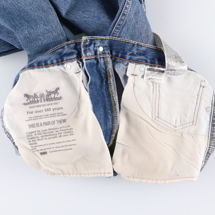 Levi's 505 tapered denim pants for men, size w38 cotton Blue type light blue Vintage Second Hand