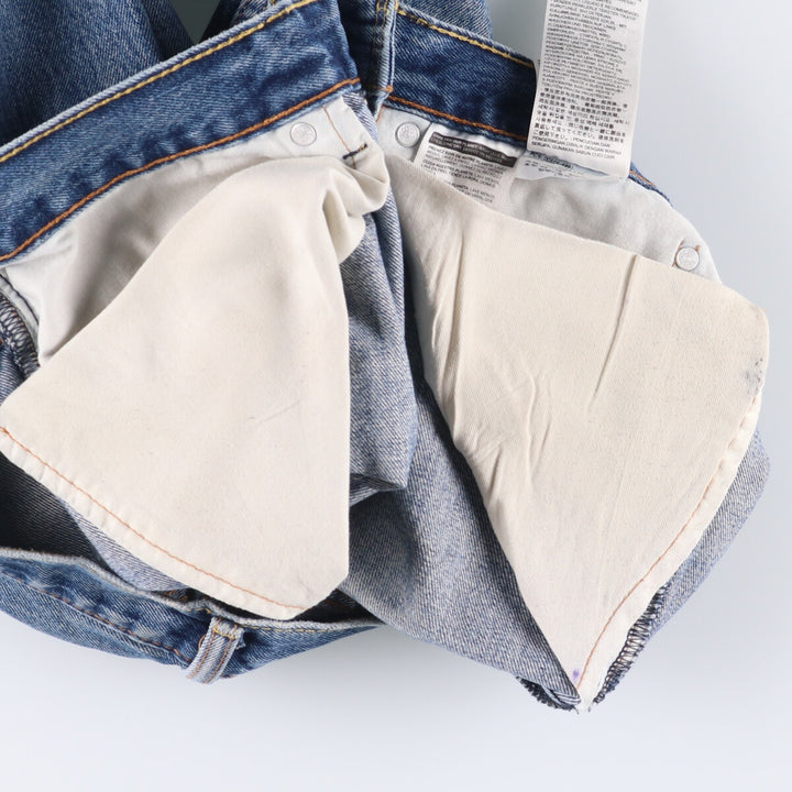 Levi's 505 tapered denim pants for men, size w38 cotton Blue type light blue Vintage Second Hand