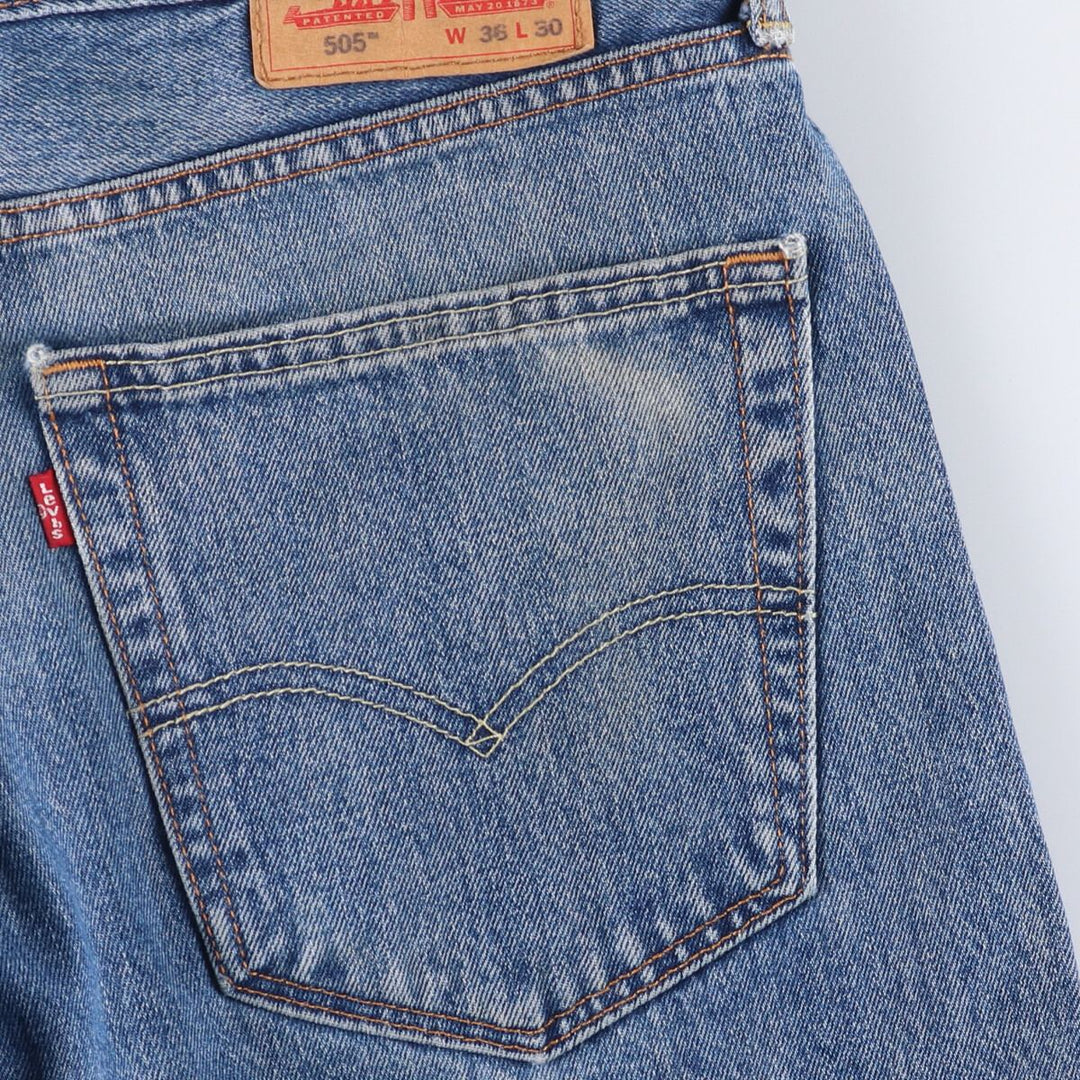 Levi's 505 tapered denim pants for men, size w38 cotton Blue type light blue Vintage Second Hand