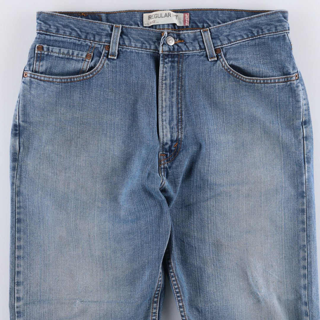 Levi's 505 REGULAR FIT tapered denim pants for men, size w37 cotton Blue type light blue Vintage Second Hand