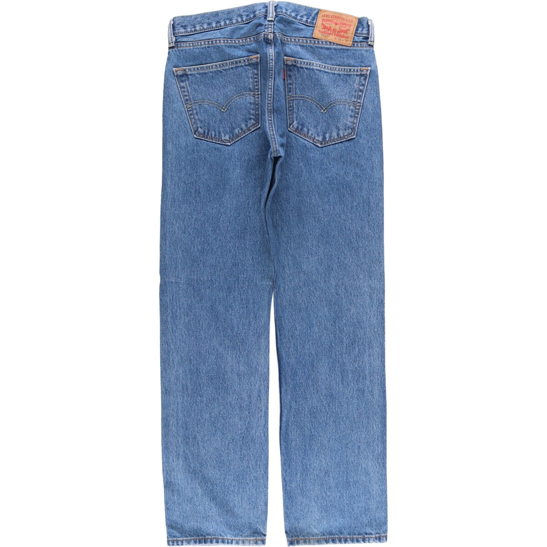Levi's 505 tapered denim pants for men, size W34 cotton Blue type light blue Vintage Second Hand