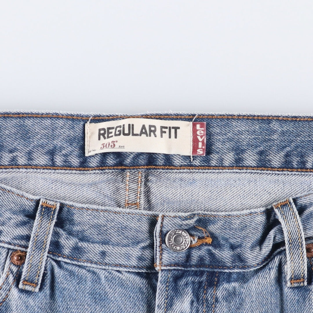 Levi's 505 REGULAR FIT tapered denim pants for men, size w37 cotton Blue type light blue Vintage Second Hand