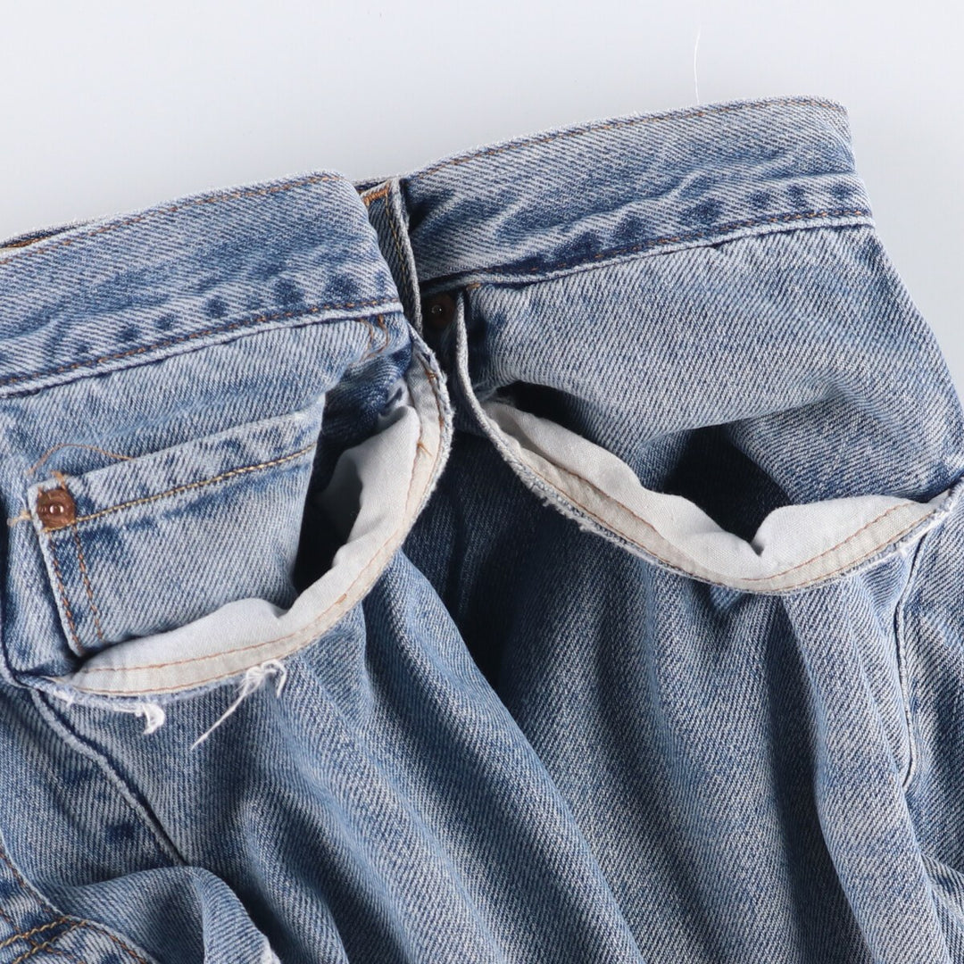 Levi's 505 REGULAR FIT tapered denim pants for men, size w37 cotton Blue type light blue Vintage Second Hand