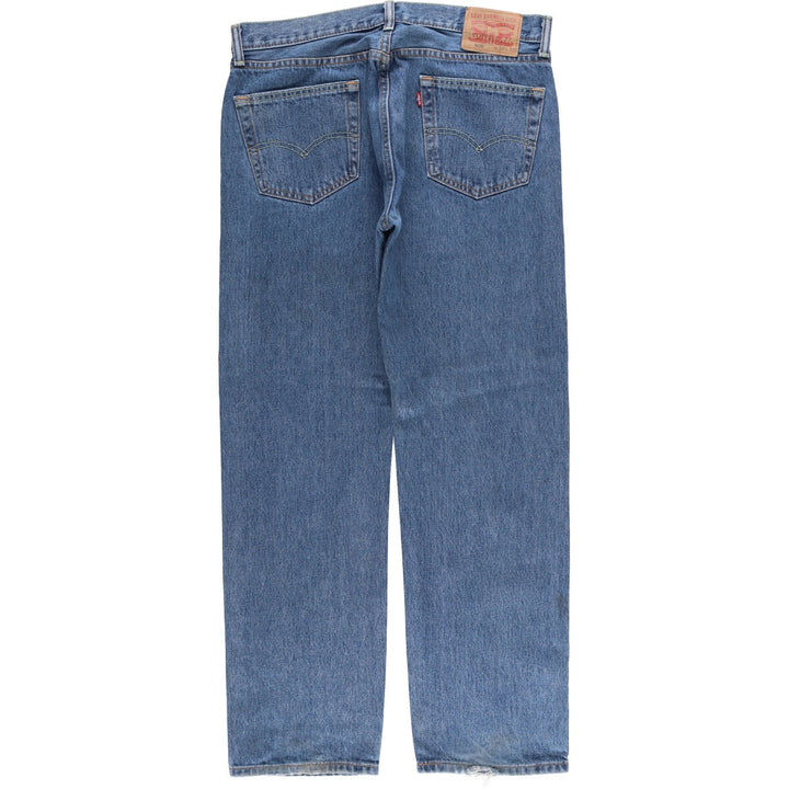 Levi's 505 tapered denim pants for men, size w37 cotton blue type Vintage Second Hand