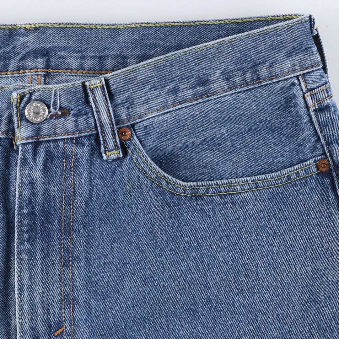 Levi's 505 tapered denim pants for men, size w37 cotton blue type Vintage Second Hand