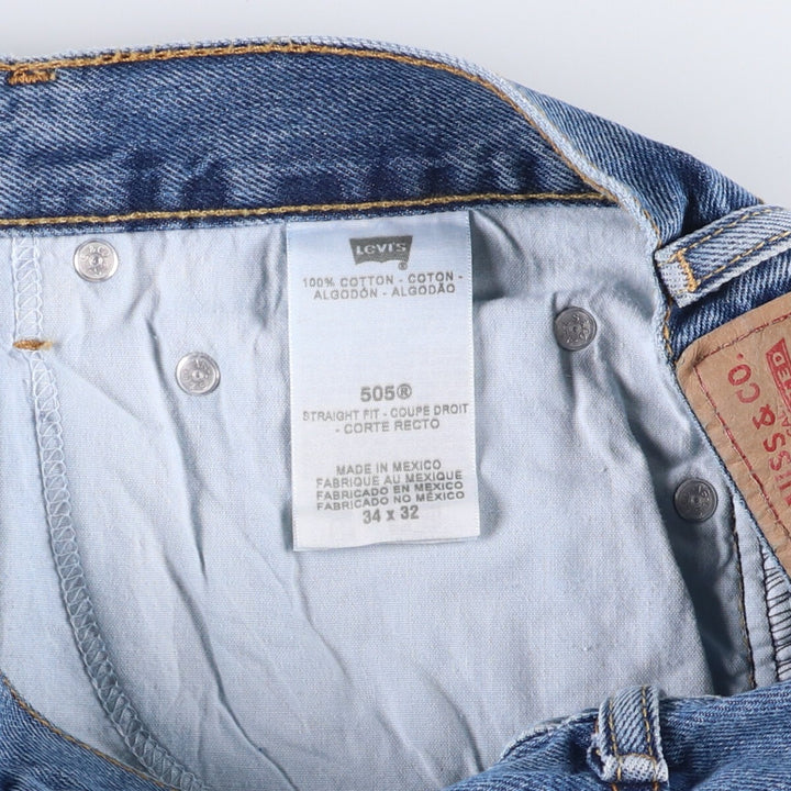 Levi's 505 REGULAR FIT tapered denim pants for men, size w36 cotton blue type Vintage Second Hand