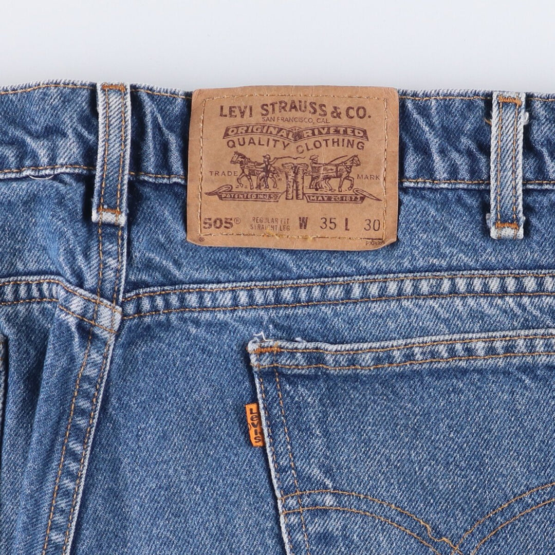 Levi's 505 tapered denim pants for men, size W34 unclear blue type Vintage Second Hand