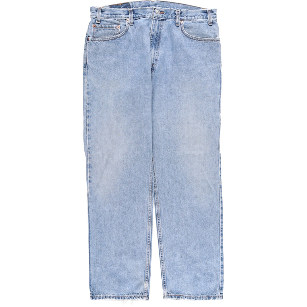00'S Levi's 505 REGULAR FIT STRAIGHT LEG tapered denim pants for men, size w37 cotton Blue type light blue Vintage Second Hand