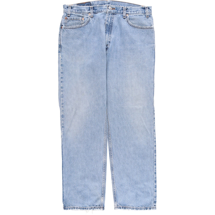 00'S Levi's 505 REGULAR FIT STRAIGHT LEG tapered denim pants for men, size w37 cotton Blue type light blue Vintage Second Hand