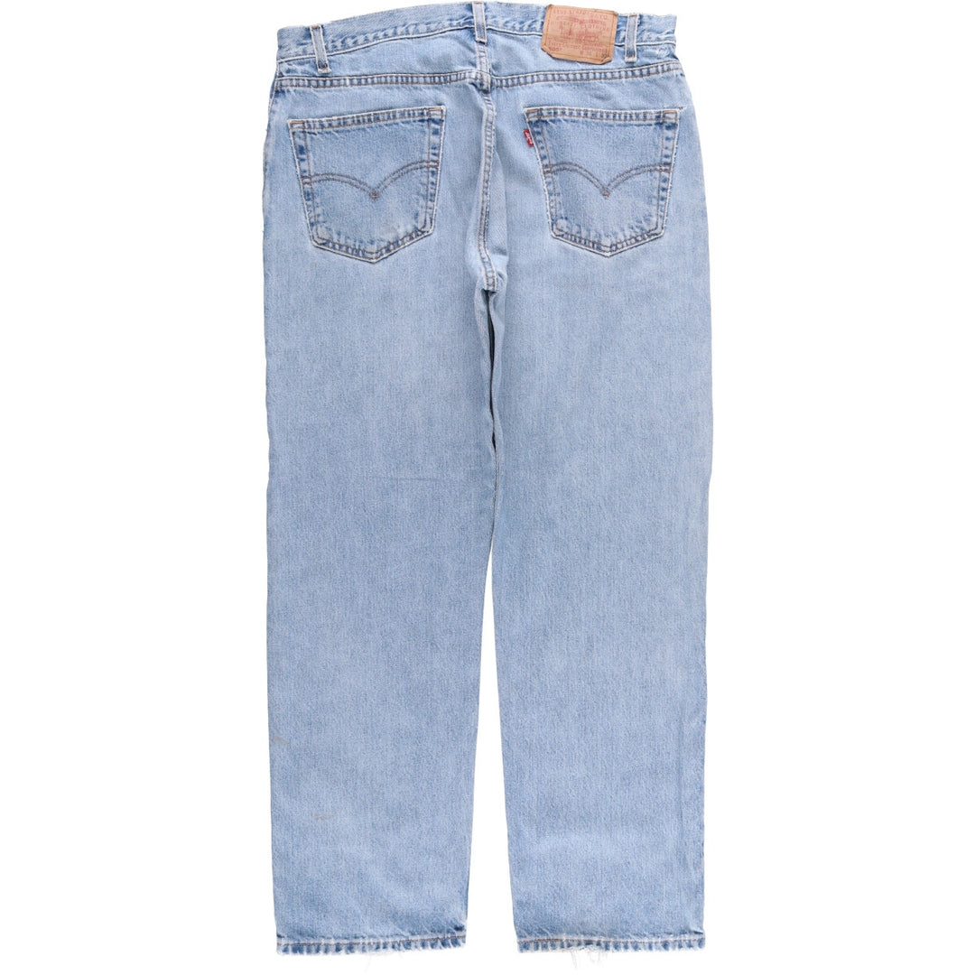 00'S Levi's 505 REGULAR FIT STRAIGHT LEG tapered denim pants for men, size w37 cotton Blue type light blue Vintage Second Hand