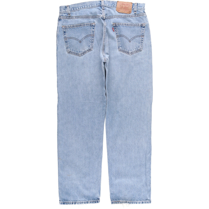 00'S Levi's 505 REGULAR FIT STRAIGHT LEG tapered denim pants for men, size w37 cotton Blue type light blue Vintage Second Hand