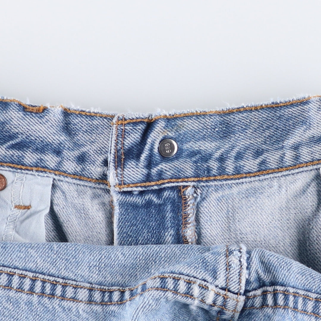00'S Levi's 505 REGULAR FIT STRAIGHT LEG tapered denim pants for men, size w37 cotton Blue type light blue Vintage Second Hand