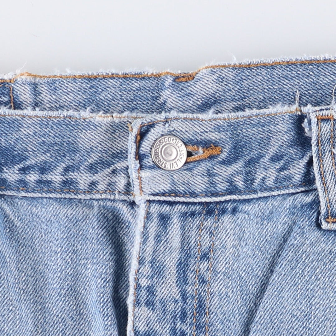 00'S Levi's 505 REGULAR FIT STRAIGHT LEG tapered denim pants for men, size w37 cotton Blue type light blue Vintage Second Hand
