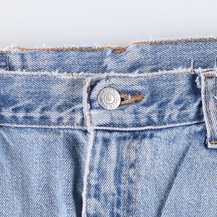 00'S Levi's 505 REGULAR FIT STRAIGHT LEG tapered denim pants for men, size w37 cotton Blue type light blue Vintage Second Hand