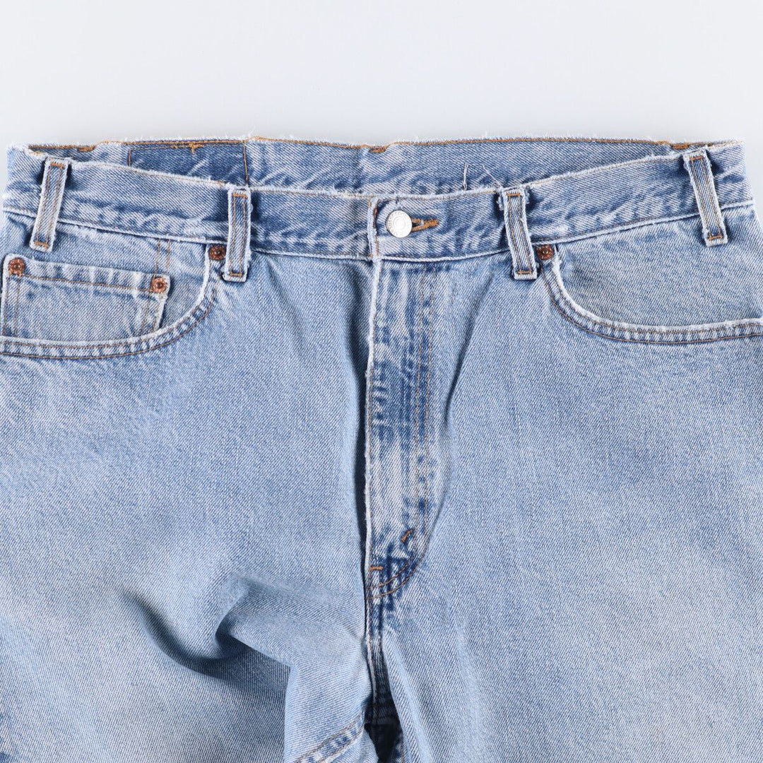 00'S Levi's 505 REGULAR FIT STRAIGHT LEG tapered denim pants for men, size w37 cotton Blue type light blue Vintage Second Hand