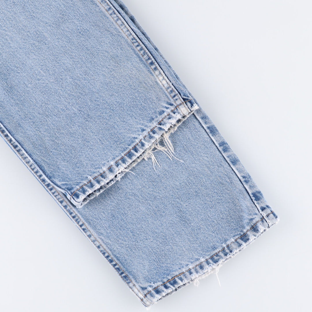 00'S Levi's 505 REGULAR FIT STRAIGHT LEG tapered denim pants for men, size w37 cotton Blue type light blue Vintage Second Hand