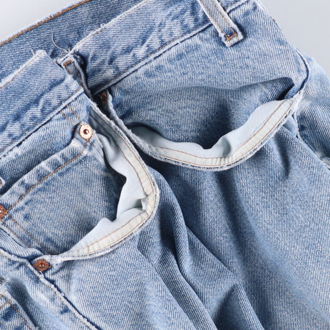00'S Levi's 505 REGULAR FIT STRAIGHT LEG tapered denim pants for men, size w37 cotton Blue type light blue Vintage Second Hand