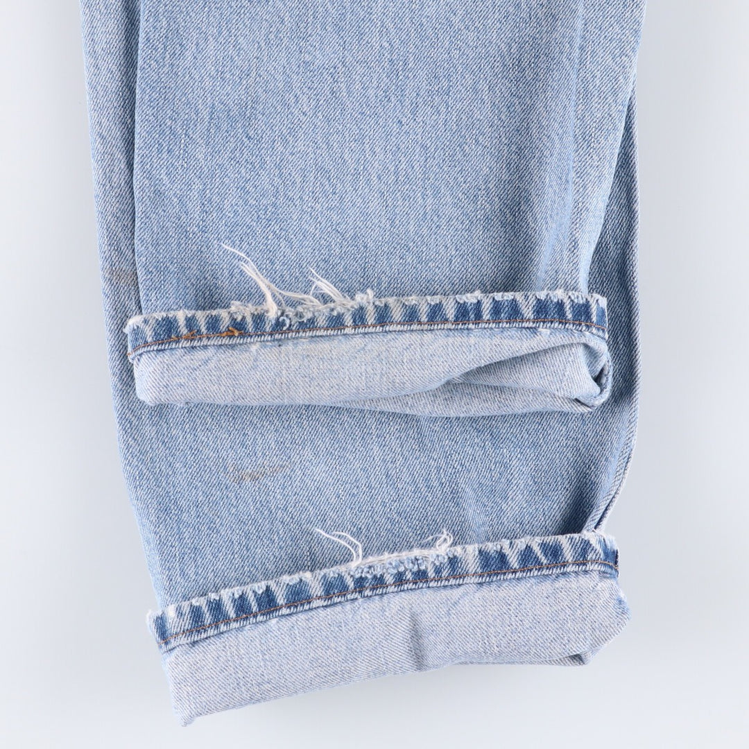 00'S Levi's 505 REGULAR FIT STRAIGHT LEG tapered denim pants for men, size w37 cotton Blue type light blue Vintage Second Hand