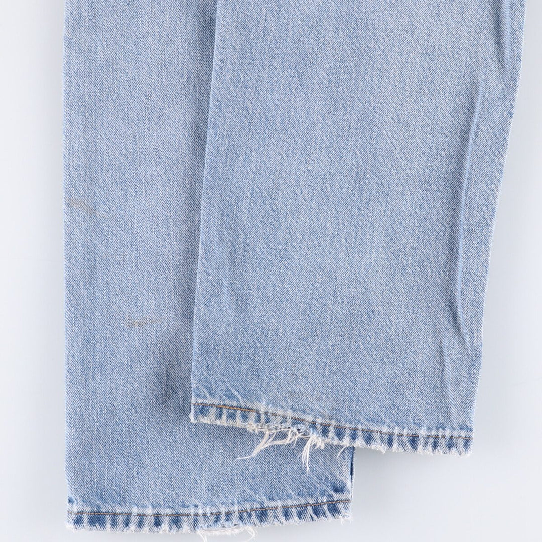 00'S Levi's 505 REGULAR FIT STRAIGHT LEG tapered denim pants for men, size w37 cotton Blue type light blue Vintage Second Hand