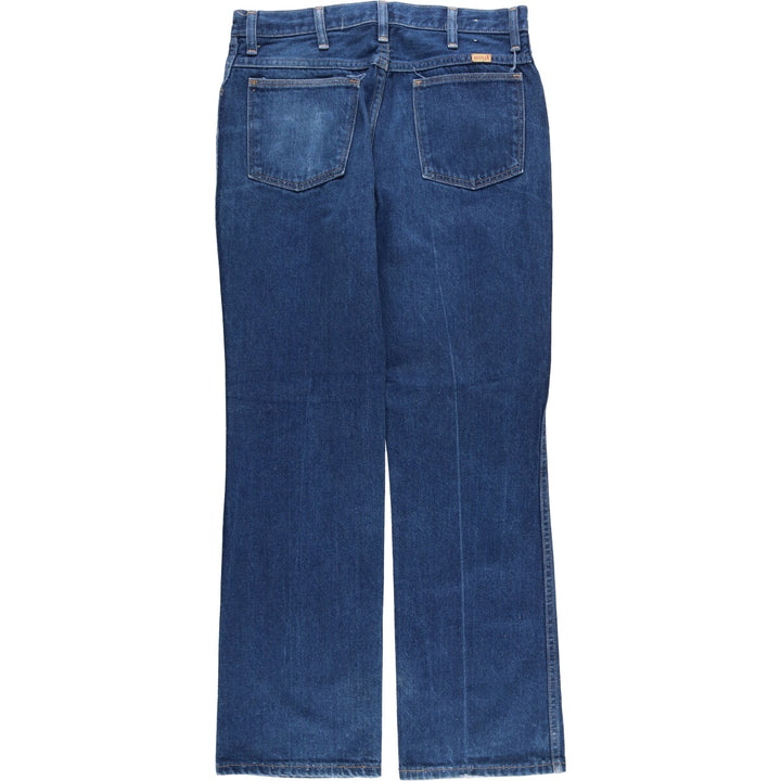 Vintage 80s-90'S Rustler Straight Denim Pants, Made in USA, Men's, Size W33 unclear navy blue type Vintage Second Hand