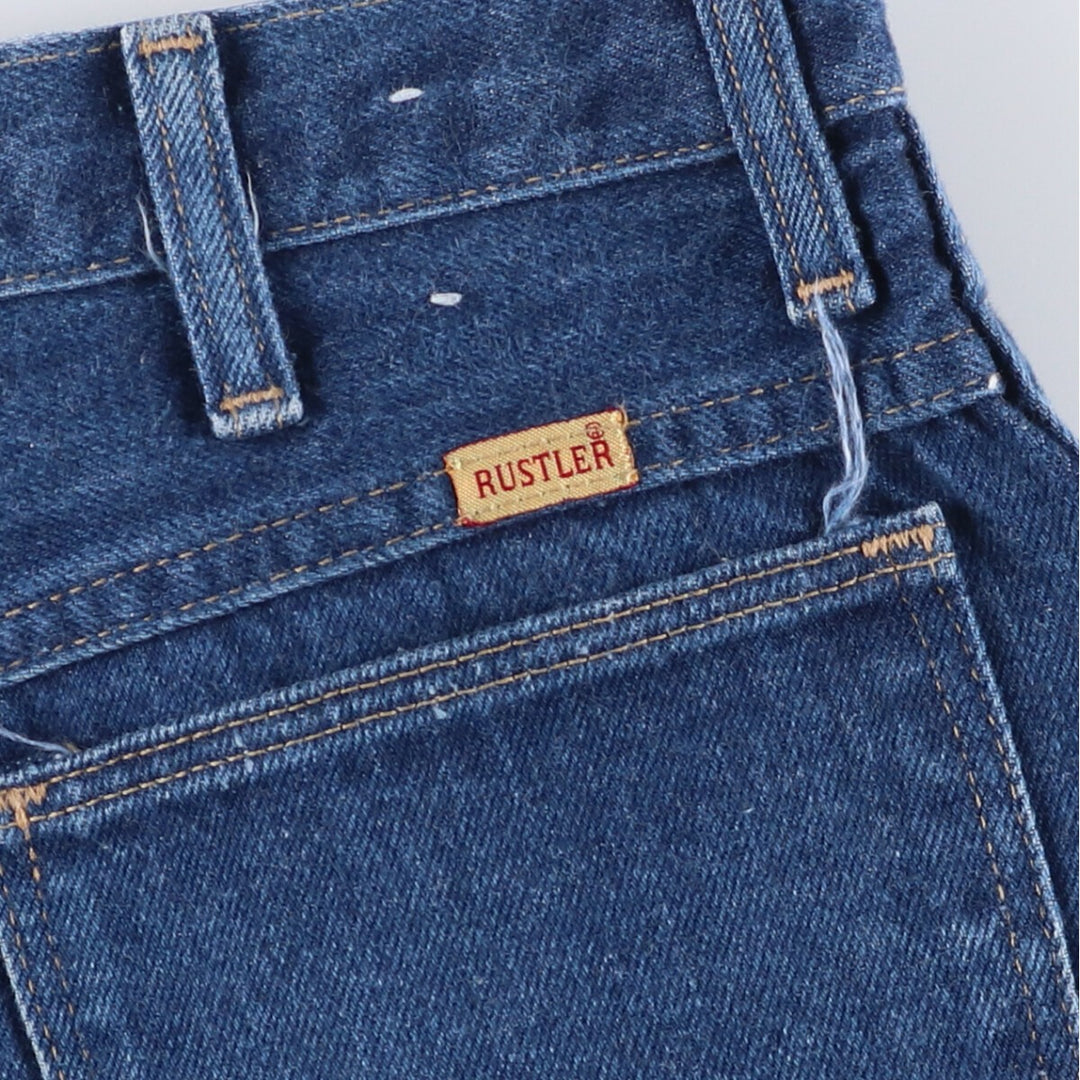 Vintage 80s-90'S Rustler Straight Denim Pants, Made in USA, Men's, Size W33 unclear navy blue type Vintage Second Hand