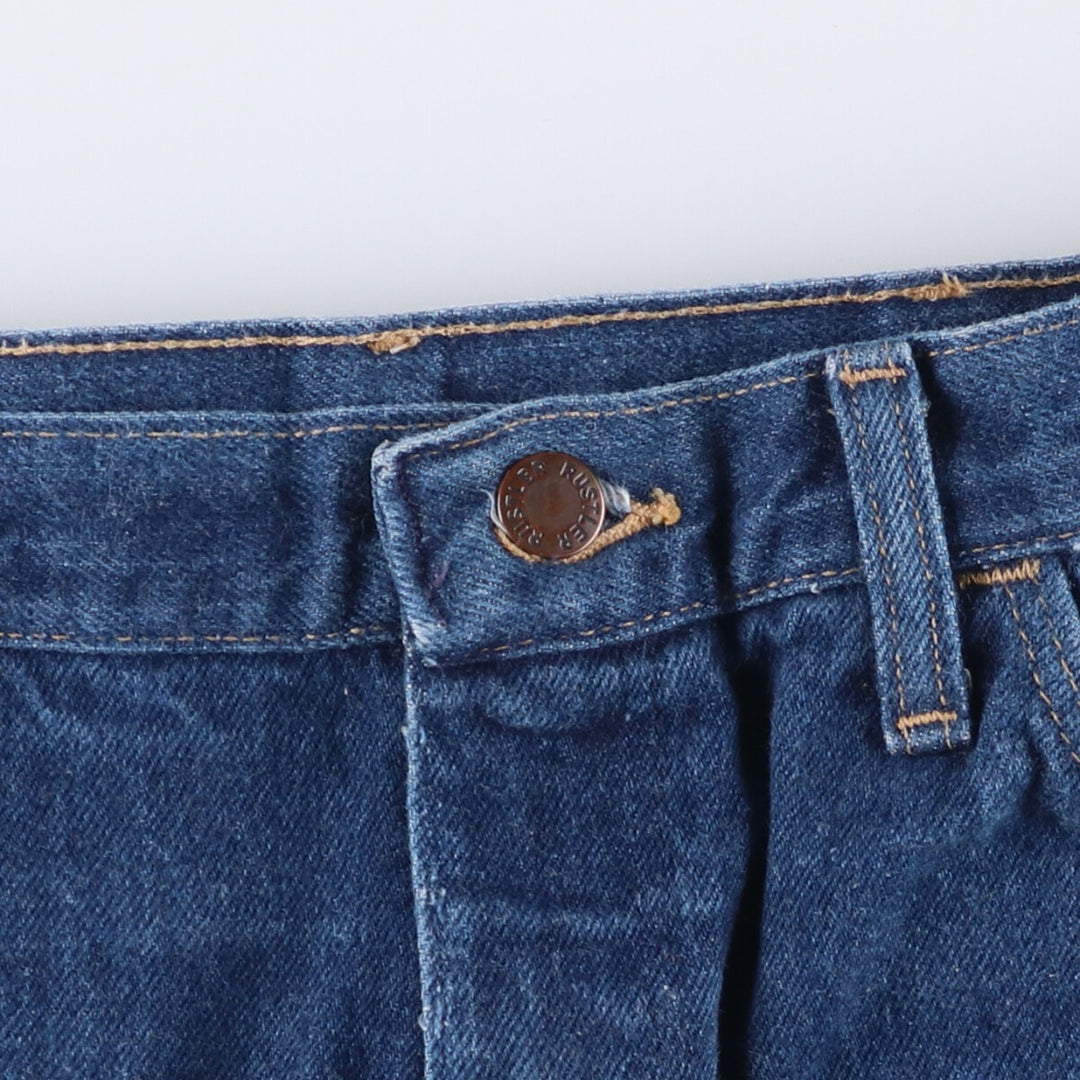 Vintage 80s-90'S Rustler Straight Denim Pants, Made in USA, Men's, Size W33 unclear navy blue type Vintage Second Hand