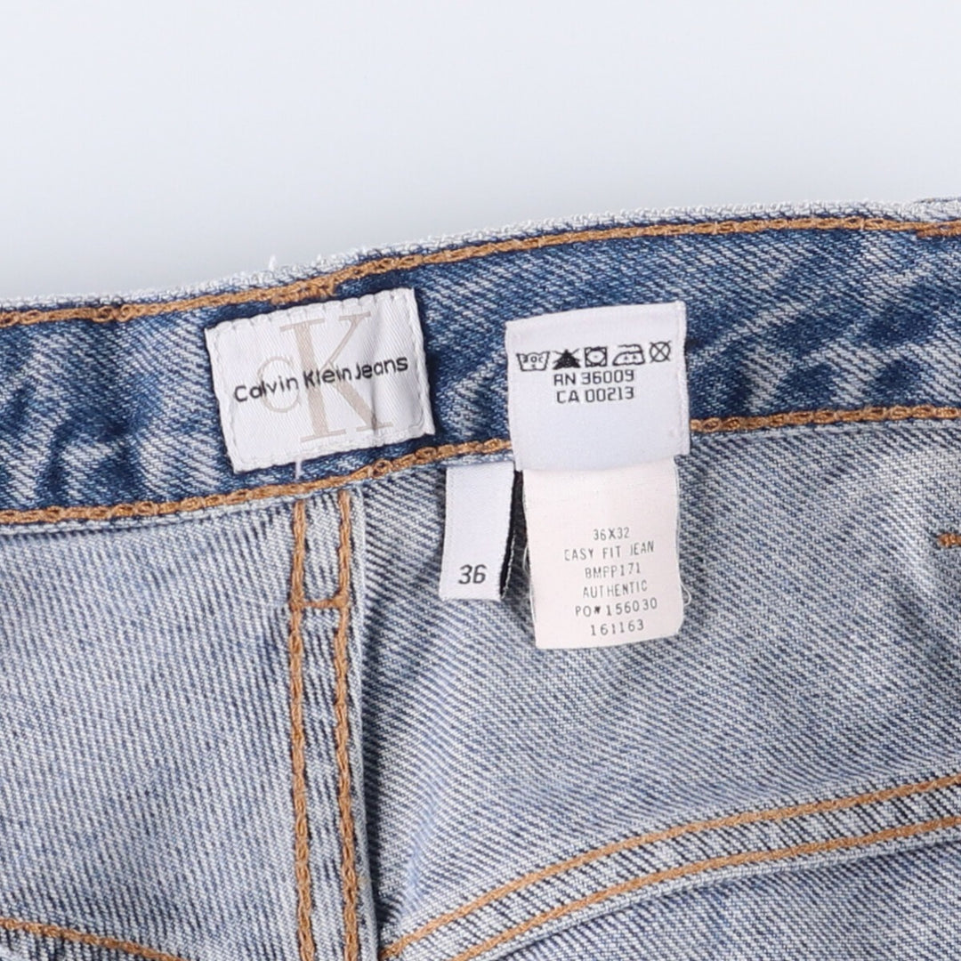 90'S Calvin Klein Jeans Easy Fit Tapered Denim Pants Men's Size W37 Vintage cotton blue type Vintage Second Hand