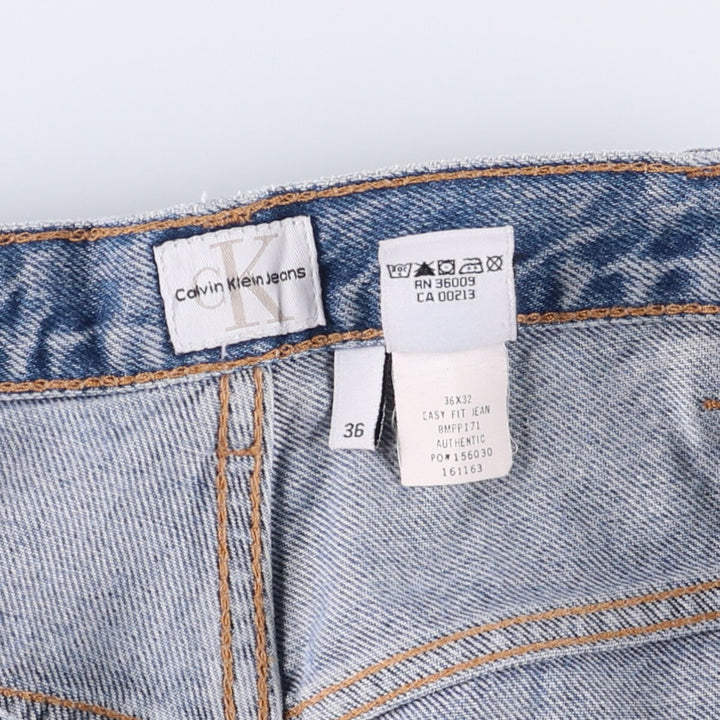 90'S Calvin Klein Jeans Easy Fit Tapered Denim Pants Men's Size W37 Vintage cotton blue type Vintage Second Hand