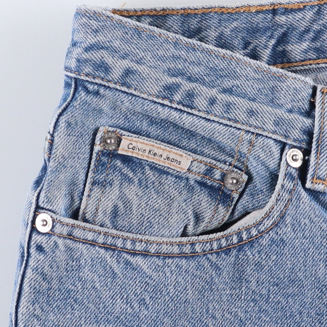 90'S Calvin Klein Jeans Easy Fit Tapered Denim Pants Men's Size W37 Vintage cotton blue type Vintage Second Hand