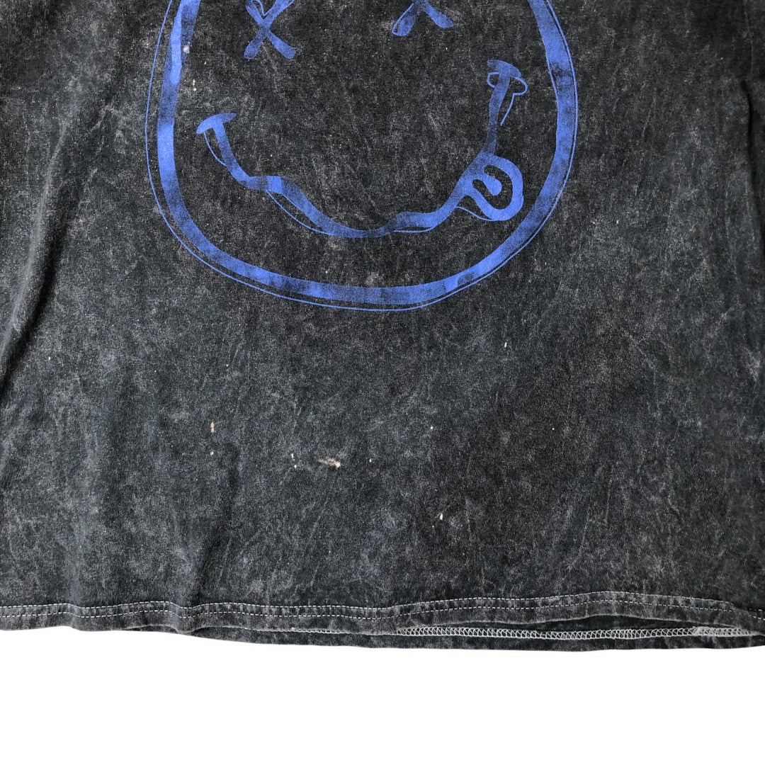 NIRVANA Nirvana Band T-shirt, Band T, Men's L size cotton Charcoal Vintage Second Hand