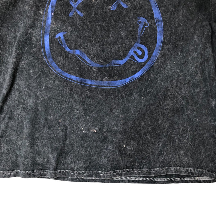 NIRVANA Nirvana Band T-shirt, Band T, Men's L size cotton Charcoal Vintage Second Hand