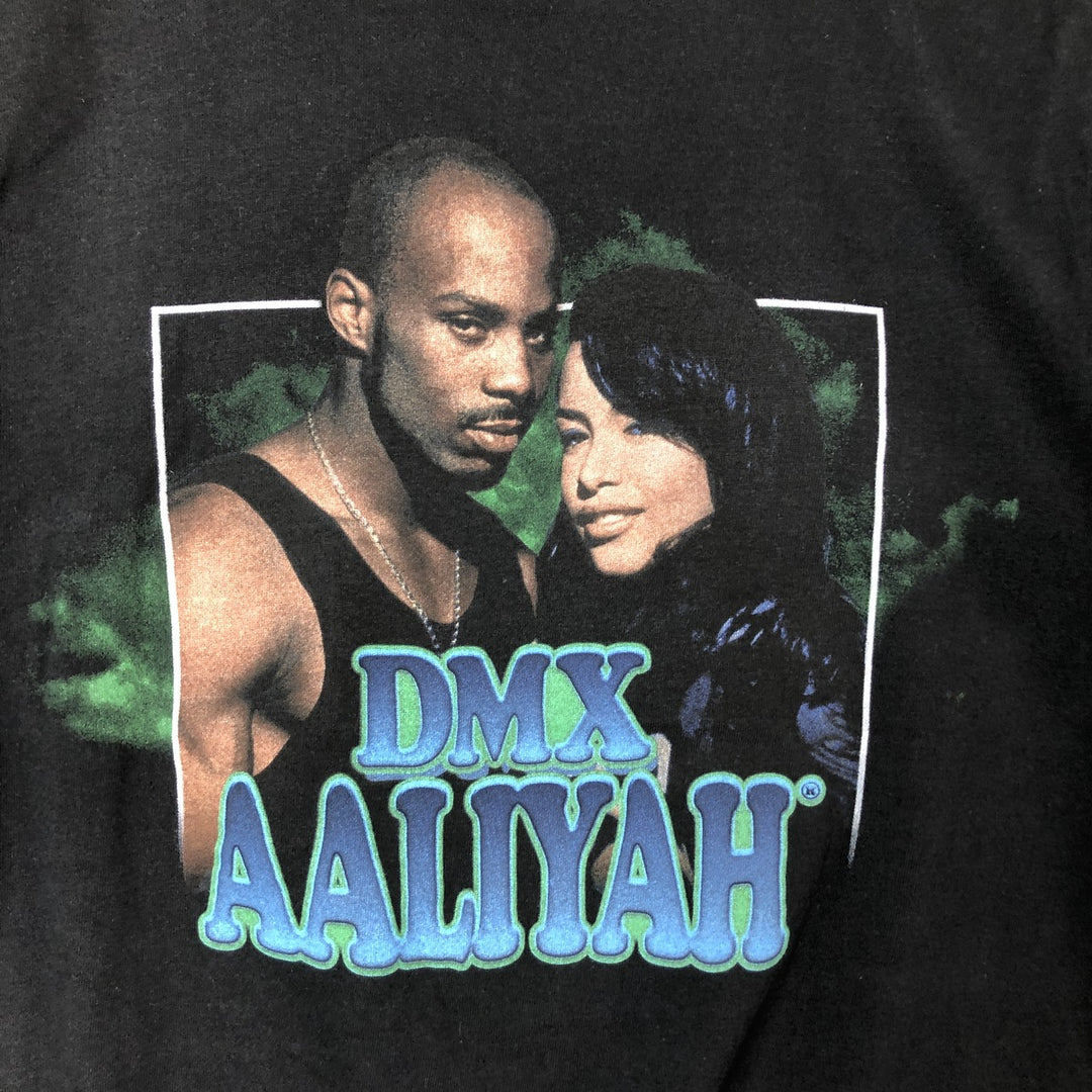 DMX AALIYAH Rap T-shirt, Men's Size Small cotton black type Vintage Second Hand
