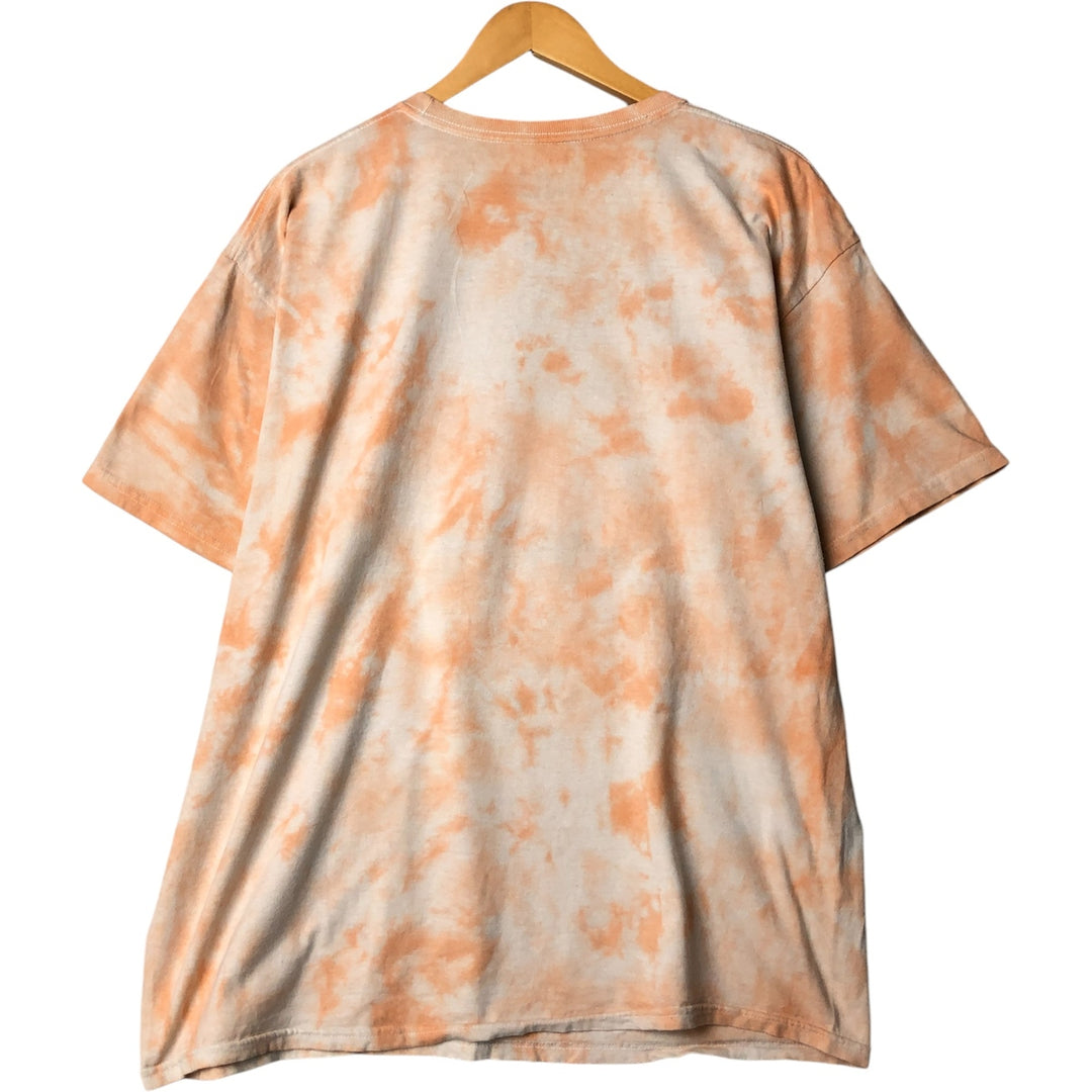 Nas Tie-Dye Pattern Rap T-Shirt, Men's XL cotton orange type Vintage Second Hand