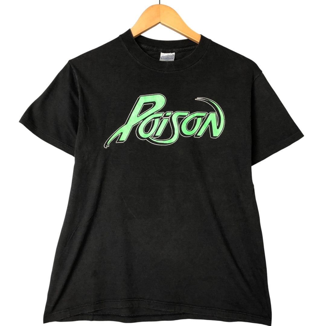 90'S Spring Ford Poison Band T-Shirt, Made in USA, Men's Size Small cotton black type Vintage Second Hand