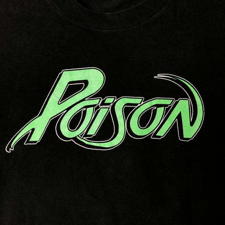 90'S Spring Ford Poison Band T-Shirt, Made in USA, Men's Size Small cotton black type Vintage Second Hand