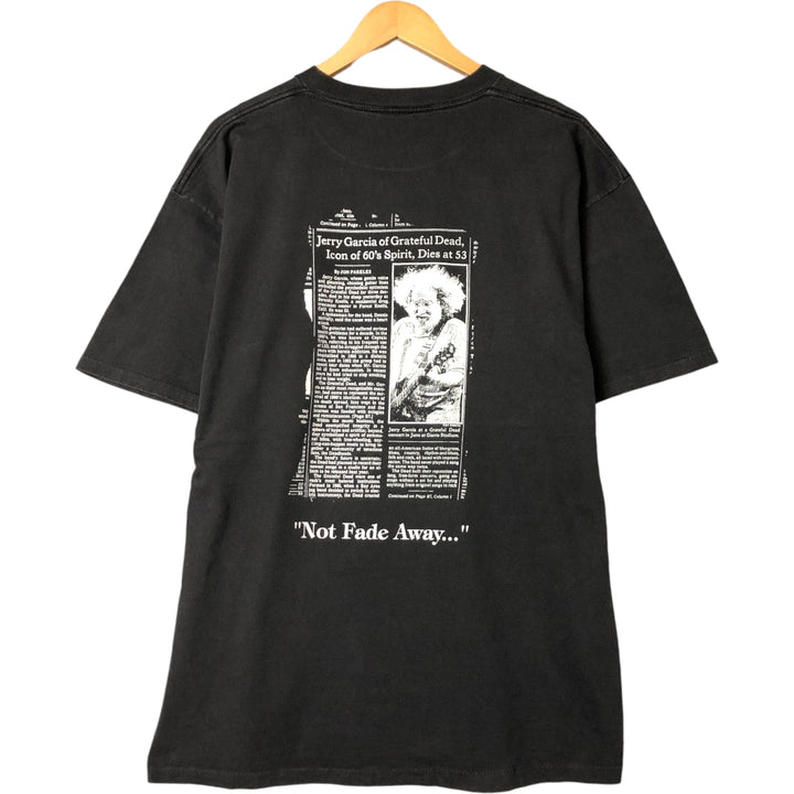90'S Power Pro Jerry Garcia Band T-Shirt, Made in USA, Men's XL cotton black type Vintage Second Hand