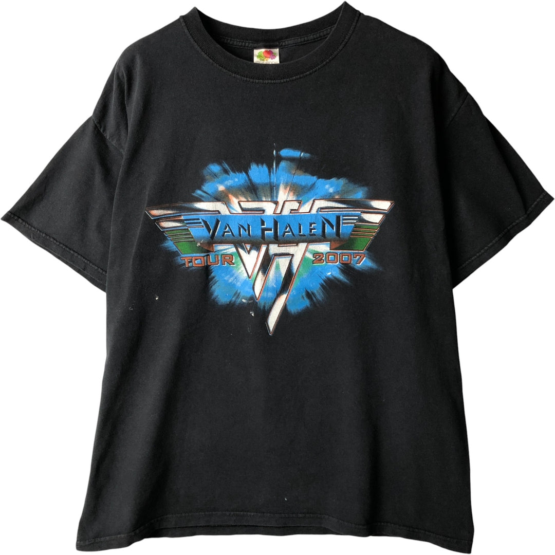 00'S Fruit of the Loom Van Halen Band T-Shirt, Men's Size XL cotton black type Vintage Second Hand